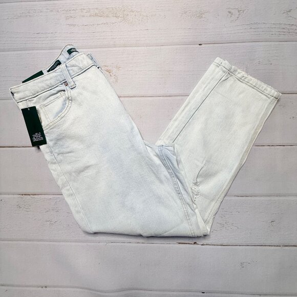 NWT - Wild Fable - Women’s Super High-Rise Distressed Mom Jeans - Size 12 - Picture 1 of 11